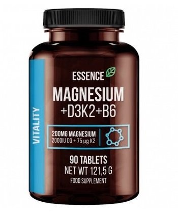 Magneziu + vitamina D3, K2 SI B6, 90 tablete,
